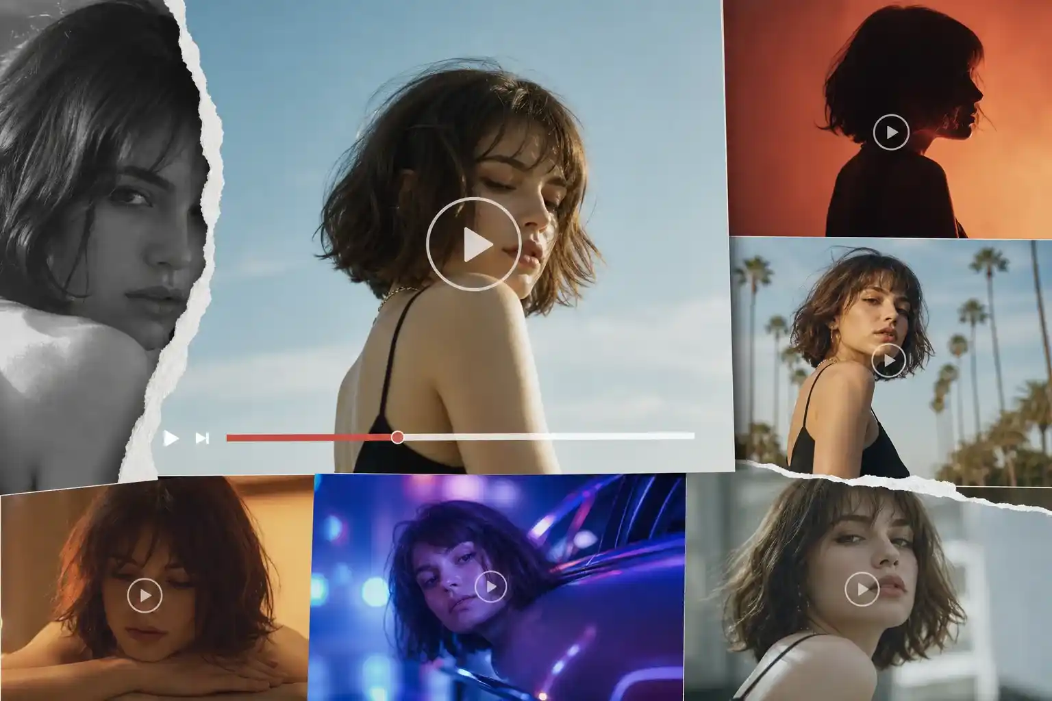 Genjutsu AI Video Generator creating multiple visual styles from one character video